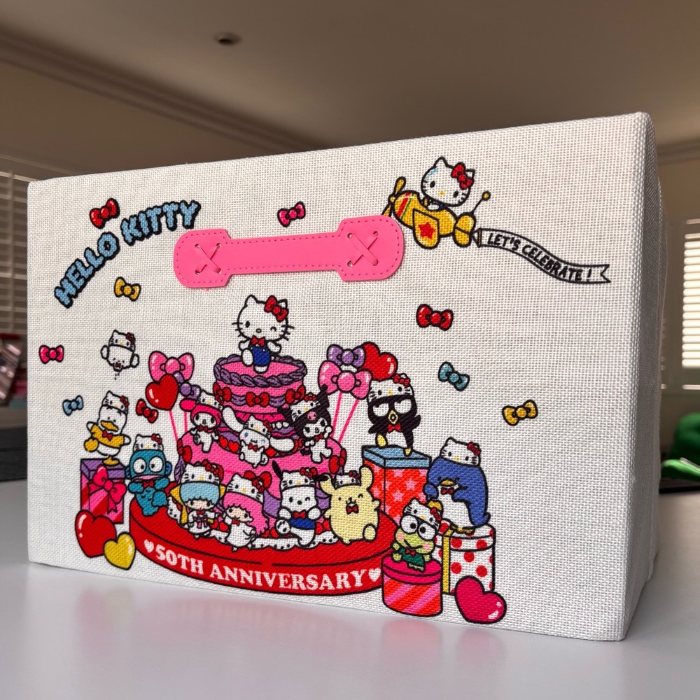 Hello Kitty 50th Anniversary Party Canvas with Pink and Red Accents